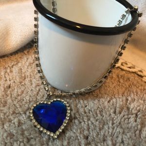 Titanic Blue Heart Necklace
